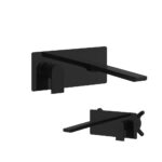 MISCELATORE MONOCOMANDO INCASSO LAVABO CON CASSETTA SENZA SCARICO - PLANA - Nero