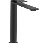MISCELATORE MONOCOMANDO LAVABO PROLUNGATO CON BOCCA LUNGA - PLANA - Nero