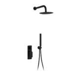 KIT INCASSO DOCCIA INOX Ø 25 cm - PLANA - Nero