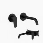 MISCELATORE MONOCOMANDO INCASSO LAVABO CON CASSETTA SENZA SCARICO – PRAE - Nero