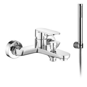 MISCELATORE MONOCOMANDO ESTERNO VASCA CON DEVIATORE AUTOMATICO E KIT DOCCIA – PRAE