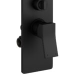 MISCELATORE MONOCOMANDO INCASSO DOCCIA CON DEVIATORE CERAMICO – TANIK - Nero