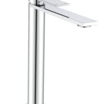 MISCELATORE MONOCOMANDO LAVABO PROLUNGATO CON BOCCA LUNGA - PLANA - Cromo