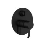 MISCELATORE MONOCOMANDO INCASSO DOCCIA CON DEVIATORE CERAMICO – LEI - Nero