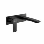 MISCELATORE MONOCOMANDO INCASSO LAVABO CON BOCCA SENZA SCARICO– TIMELESS - Nero