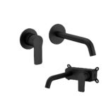 MISCELATORE MONOCOMANDO INCASSO LAVABO CON CASSETTA SENZA SCARICO – DRAKE - Nero