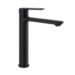 MISCELATORE MONOCOMANDO LAVABO PROLUNGATO CON BOCCA LUNGA– DRAKE - Nero