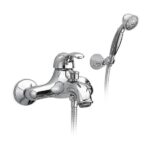 MISCELATORE MONOCOMANDO ESTERNO VASCA CON DEVIATORE E KIT DOCCIA – GRANGE - Cromo