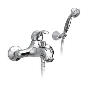 MISCELATORE MONOCOMANDO ESTERNO VASCA CON DEVIATORE E KIT DOCCIA – GRANGE