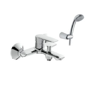 MISCELATORE MONOCOMANDO ESTERNO VASCA CON DEVIATORE E KIT DOCCIA – DRAKE