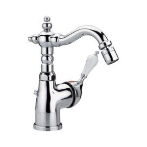 MISCELATORE MONOCOMANDO BIDET CON LEVA LATERALE E BOCCA ANTICA GIREVOLE – NYNA