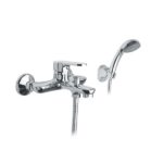 MISCELATORE MONOCOMANDO ESTERNO VASCA CON DEVIATORE E KIT DOCCIA – IVORY - Cromo