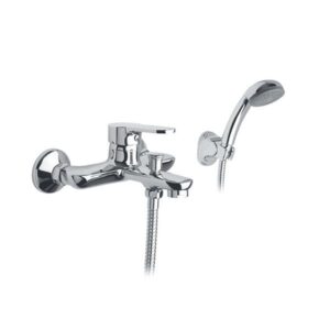 MISCELATORE MONOCOMANDO ESTERNO VASCA CON DEVIATORE E KIT DOCCIA – IVORY