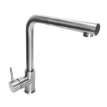 MISCELATORE MONOCOMANDO LAVELLO CON DOCCIA ESTRAIBILE - SERIE ACCIARIUM - Acciaio satinato