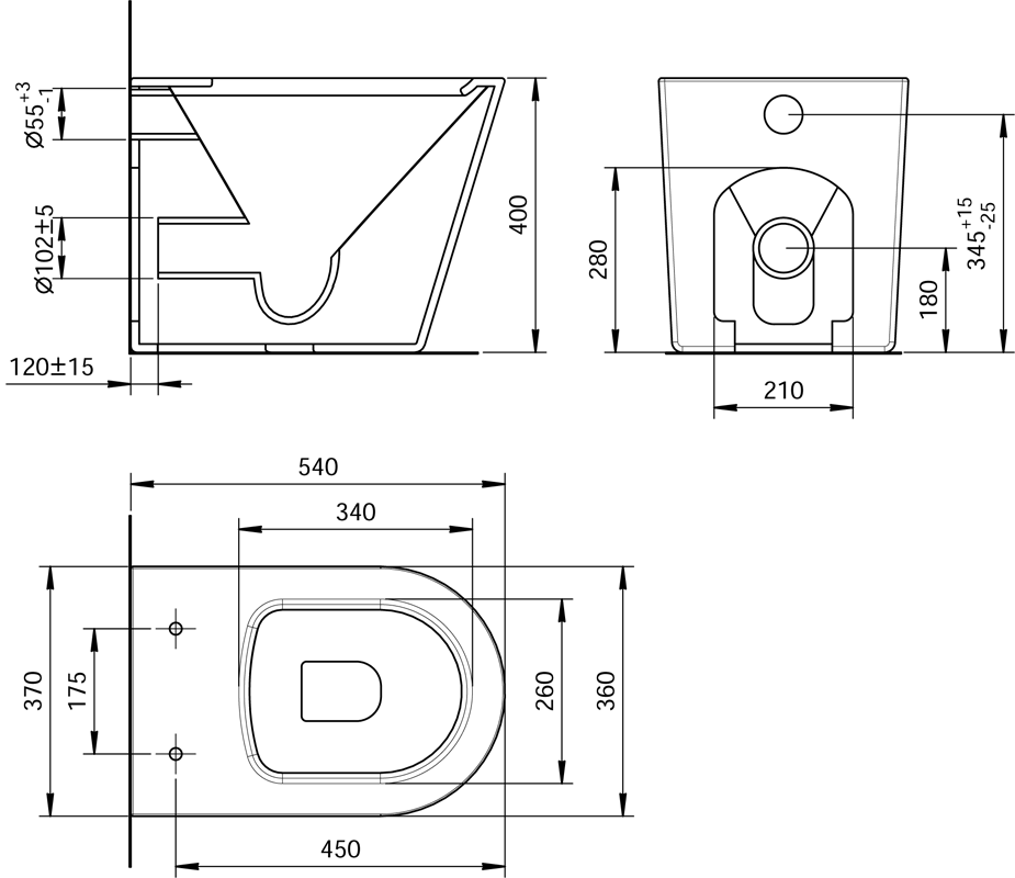 VASO IGIENICO TONDO A PAVIMENTO, FILO PARETE - SERIE ZADA - immagine 2