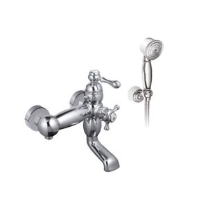 MISCELATORE MONOCOMANDO ESTERNO VASCA CON DEVIATORE AUTOMATICO E KIT DOCCIA – RORY