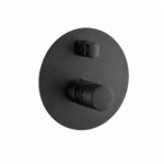 MISCELATORE MONOCOMANDO INCASSO DOCCIA CON DEVIATORE CERAMICO – LEI EVOLUTION - Nero