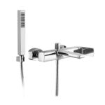 MISCELATORE MONOCOMANDO ESTERNO VASCA CON DEVIATORE E KIT DOCCIA – TIMELESS - Cromo