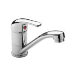 MISCELATORE MONOCOMANDO LAVELLO CON BOCCA A TUBO GIREVOLE 15 CM - ART. 5661 - Cromo