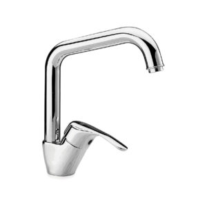 MISCELATORE MONOCOMANDO LAVELLO CON LEVA LATERALE E BOCCA GIREVOLE Ø28 mm - ART. 5665