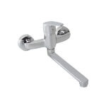 MISCELATORE LAVELLO A MURO CON CANNA OVALE GIREVOLE 20 CM – ART. 9890 - Cromo