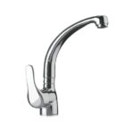 MISCELATORE LAVELLO CON LEVA LATERALE E BOCCA GIREVOLE TUBO 20 CM - ART. 5668 - Cromo