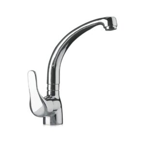 MISCELATORE LAVELLO CON LEVA LATERALE E BOCCA GIREVOLE TUBO 20 CM - ART. 5668