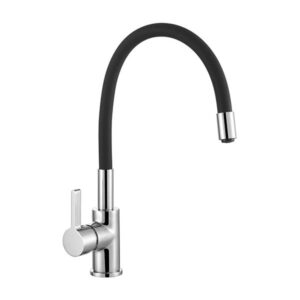 MISCELATORE LAVELLO CON LEVA LATERALE E BOCCA FLESSIBILE REGOLABILE