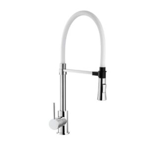 MISCELATORE MONOCOMANDO LAVELLO CON LEVA LATERALE E BOCCA GIREVOLE CON ATTACCO DOCCIA MAGNETICO - ART. 8086