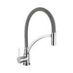 MISCELATORE MONOCOMANDO LAVELLO CON LEVA LATERALE E BOCCA GIREVOLE - ART. 8085 - Grigio