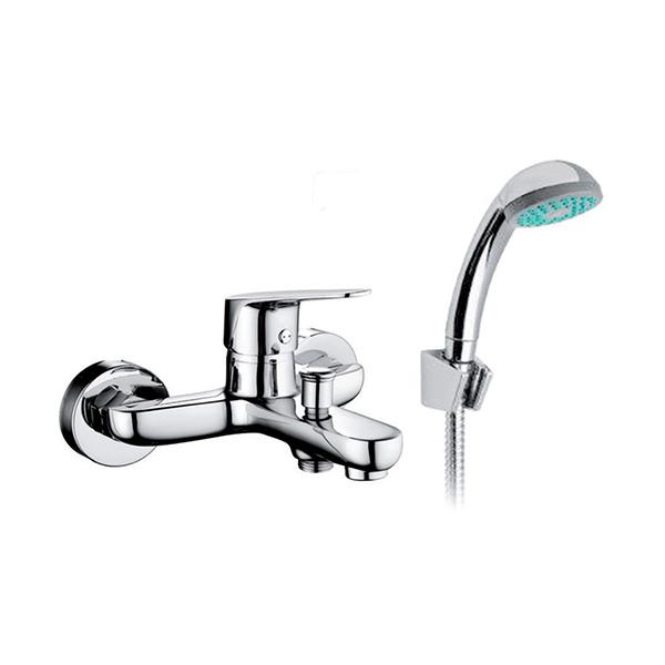 MISCELATORE MONOCOMANDO ESTERNO VASCA CON DEVIATORE E KIT DOCCIA – JAGO