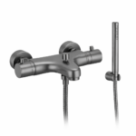 MISCELATORE TERMOSTATICO MONOBLOCCO CON DEVIATORE AUTOMATICO E KIT DOCCIA - ART. 5406 - Radio opaco