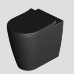 VASO IGIENICO TONDO A PAVIMENTO – SERIE HIDE ROUND - ALICE CERAMICA - NERO matt