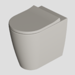 VASO IGIENICO TONDO A PAVIMENTO – SERIE HIDE ROUND - ALICE CERAMICA - GRIGIO matt