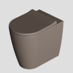 VASO IGIENICO TONDO A PAVIMENTO – SERIE HIDE ROUND - ALICE CERAMICA - CAFFE matt