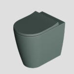 VASO IGIENICO TONDO A PAVIMENTO – SERIE HIDE ROUND - ALICE CERAMICA - VERDE ALPI matt