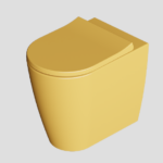 VASO IGIENICO TONDO A PAVIMENTO – SERIE HIDE ROUND - ALICE CERAMICA - MIELE lucido