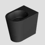 BIDET IGIENICO TONDO A PAVIMENTO – SERIE HIDE ROUND – ALICE CERAMICA - NERO matt