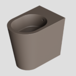 BIDET IGIENICO TONDO A PAVIMENTO – SERIE HIDE ROUND – ALICE CERAMICA - CAFFE matt