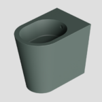 BIDET IGIENICO TONDO A PAVIMENTO – SERIE HIDE ROUND – ALICE CERAMICA - VERDE ALPI matt