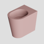 BIDET IGIENICO TONDO A PAVIMENTO – SERIE HIDE ROUND – ALICE CERAMICA - MALVA matt